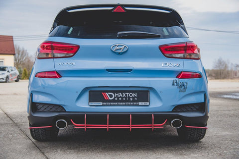 Maxton Design - STREET PRO REAR DIFFUSER V1 HYUNDAI I30 N MK3 HATCHBACK (2017-2020)