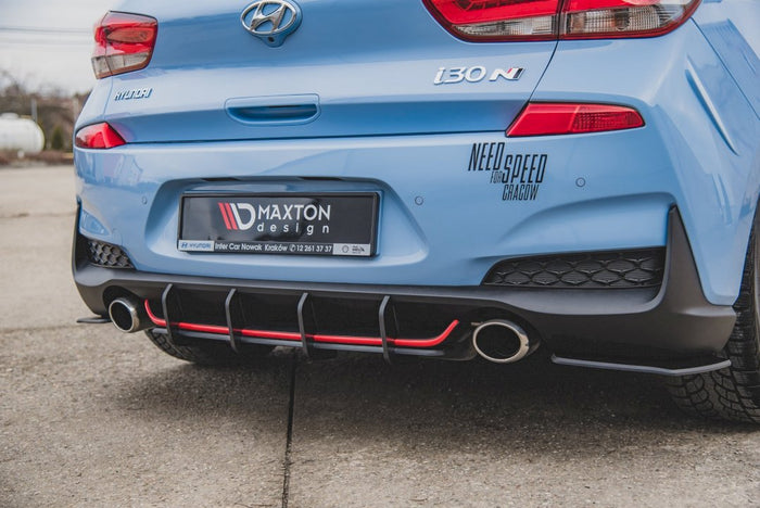 Maxton Design - STREET PRO REAR DIFFUSER V1 HYUNDAI I30 N MK3 HATCHBACK (2017-2020)