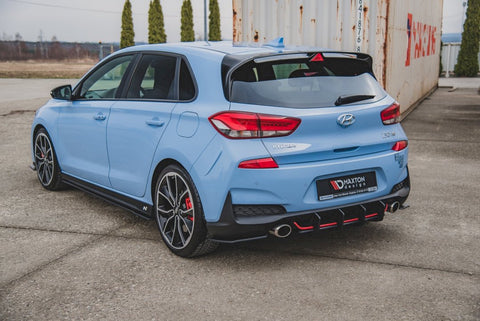 Maxton Design - STREET PRO REAR DIFFUSER V2 HYUNDAI I30 N MK3 HATCHBACK (2017-2020)