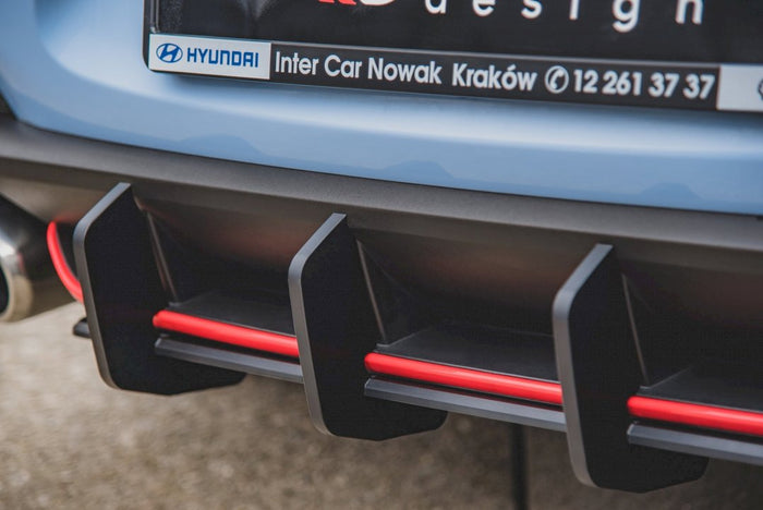 Maxton Design - STREET PRO REAR DIFFUSER V2 HYUNDAI I30 N MK3 HATCHBACK (2017-2020)