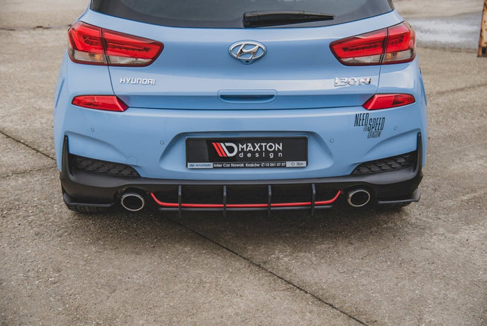Maxton Design - STREET PRO REAR DIFFUSER V2 HYUNDAI I30 N MK3 HATCHBACK (2017-2020)