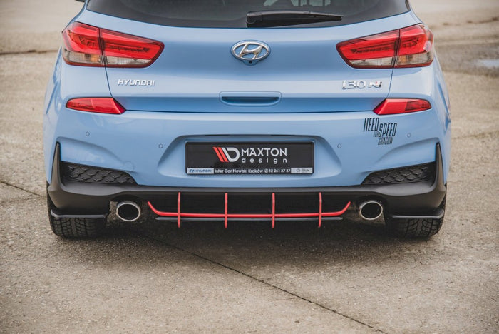 Maxton Design - STREET PRO REAR DIFFUSER V2 HYUNDAI I30 N MK3 HATCHBACK (2017-2020)