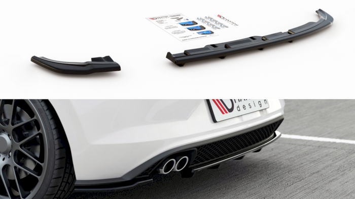Maxton Design - Rear Splitter (Vertical Bars) Volkswagen Polo GTI / R-Line Mk6 (2017-2021)