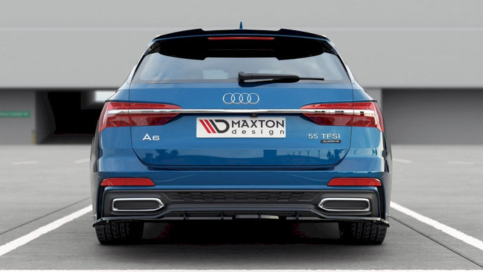 Maxton Design - CENTRAL REAR SPLITTER (W/ VERTICAL BARS) A6 S-LINE C8 AVANT (2019-)