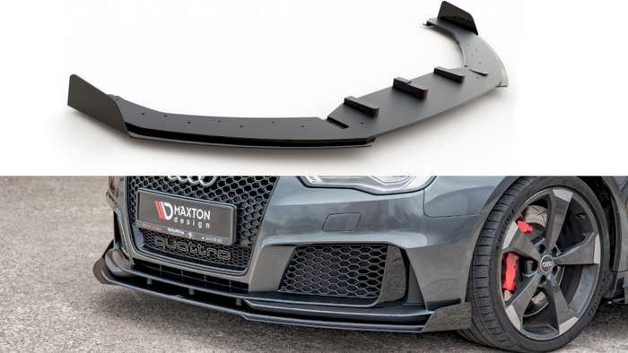 Maxton Design - RACING FRONT SPLITTER +FLAPS AUDI RS3 8V SPORTBACK