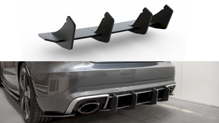 Maxton Design - STREET PRO REAR DIFFUSER V2 AUDI RS3 8V SPORTBACK (2015-2016)