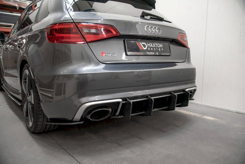 Maxton Design - STREET PRO REAR DIFFUSER V2 AUDI RS3 8V SPORTBACK (2015-2016)