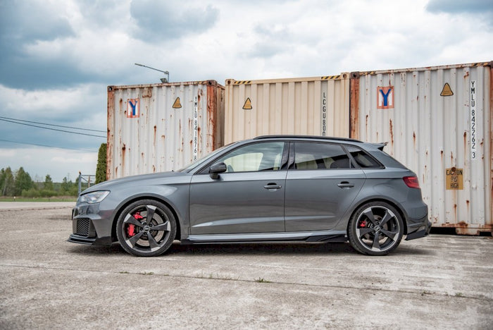 Maxton Design - STREET PRO SIDE SKIRT SPLITTERS (+FLAPS) AUDI RS3 8V SPORTBACK (2015-2016)