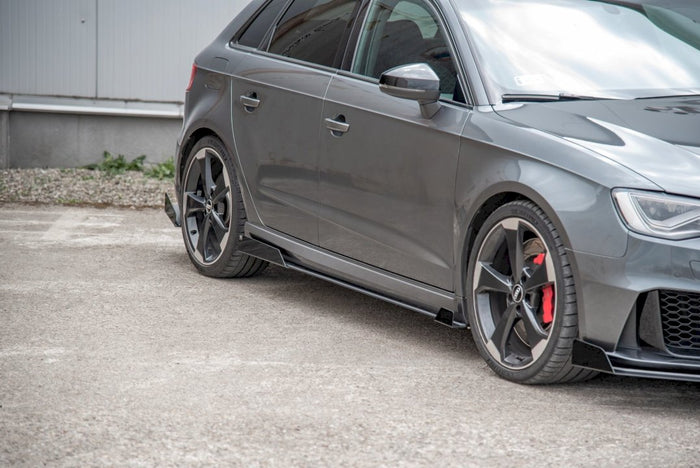 Maxton Design - STREET PRO SIDE SKIRT SPLITTERS (+FLAPS) AUDI RS3 8V SPORTBACK (2015-2016)