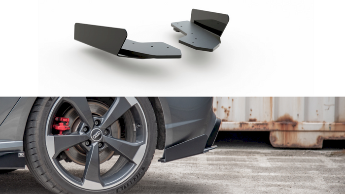 Maxton Design - RACING REAR SIDE SPLITTERS (+FLAPS) AUDI RS3 8V SPORTBACK (2015-2016)