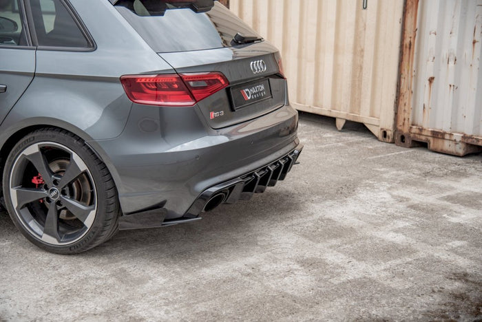 Maxton Design - RACING REAR SIDE SPLITTERS (+FLAPS) AUDI RS3 8V SPORTBACK (2015-2016)