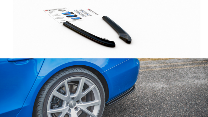 Maxton Design - REAR SIDE SPLITTERS AUDI S4/ A4 S-LINE B8 SEDAN (2008-2011)