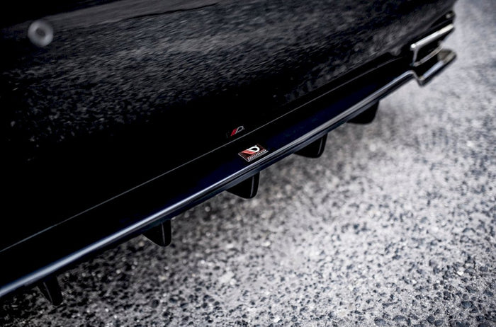 Maxton Design - CENTRAL REAR SPLITTER (W/ VERTICAL BARS) LEXUS LS MK4 FACELIFT (2012-2017)