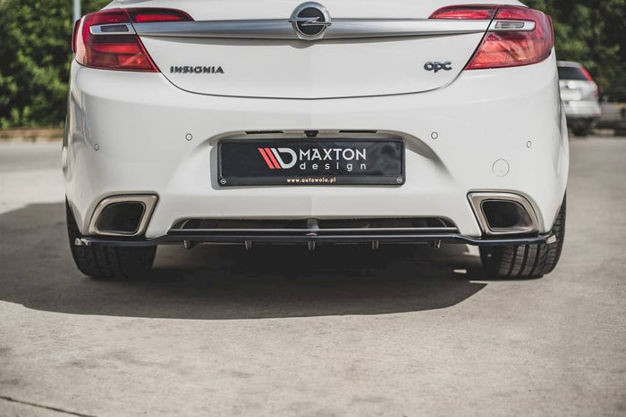 Maxton Design - CENTRAL REAR SPLITTER (W/ VERTICAL BARS) OPEL/VAUXHALL INSIGNIA MK1 VXR/OPC FACELIFT (2013-2017)