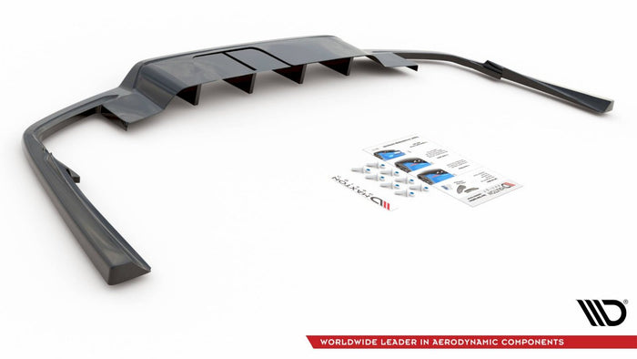 Maxton Design - CENTRAL REAR SPLITTER (W/ VERTICAL BARS) VOLVO S60/V60 R-DESIGN MK3 (2018-)