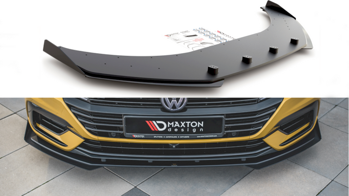 Maxton Design - Street PRO Front Splitter + Flaps Volkswagen Arteon R-Line Sedan / Shooting Brake Mk1