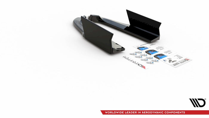Maxton Design - REAR SIDE SPLITTERS V.1 + FLAPS FORD MUSTANG GT MK6 FACELIFT
