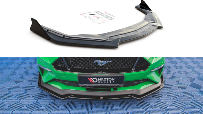 Maxton Design - FRONT SPLITTER V.1 + FLAPS FORD MUSTANG GT MK6 FACELIFT