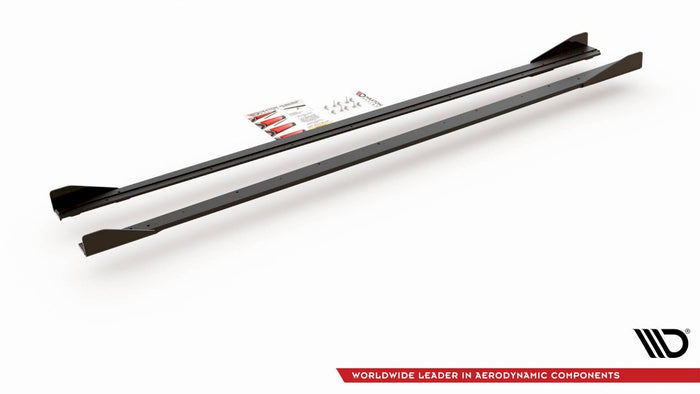 Maxton Design - STREET PRO SIDE SKIRTS DIFFUSERS (+FLAPS) VW POLO GTI MK6 (2017-)