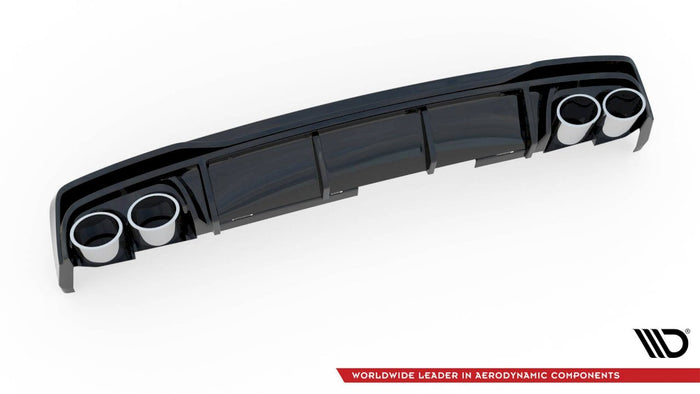 Maxton Design - REAR VALANCE + EXHAUST ENDS IMITATION AUDI S6 / A6 S-LINE C8