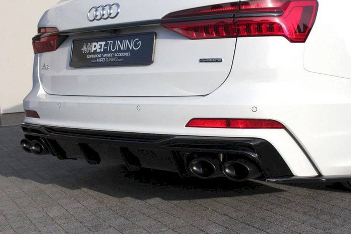Maxton Design - REAR VALANCE + EXHAUST ENDS IMITATION AUDI S6 / A6 S-LINE C8