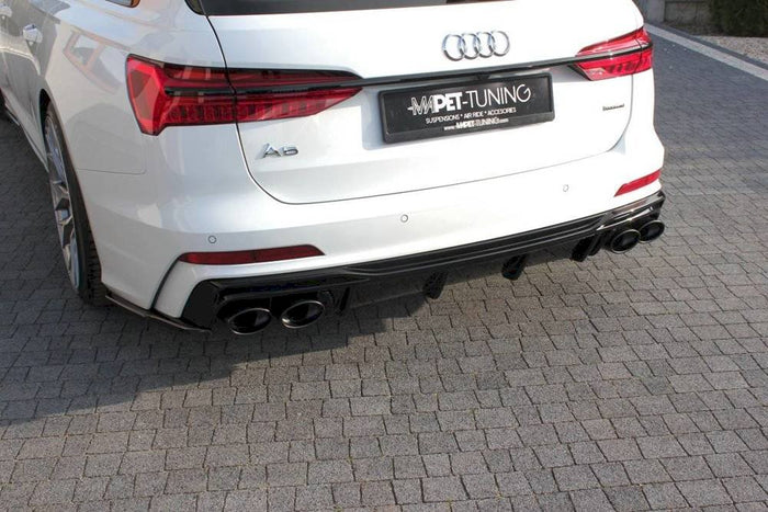 Maxton Design - REAR VALANCE + EXHAUST ENDS IMITATION AUDI S6 / A6 S-LINE C8