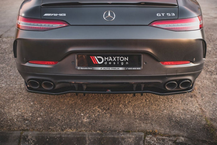 Maxton Design - CENTRAL REAR SPLITTER (W/ VERTICAL BARS) MERCEDES AMG GT 53 4-DOOR COUPE (2018-)