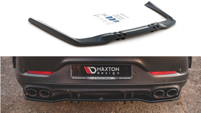 Maxton Design - CENTRAL REAR SPLITTER (W/ VERTICAL BARS) MERCEDES AMG GT 53 4-DOOR COUPE (2018-)