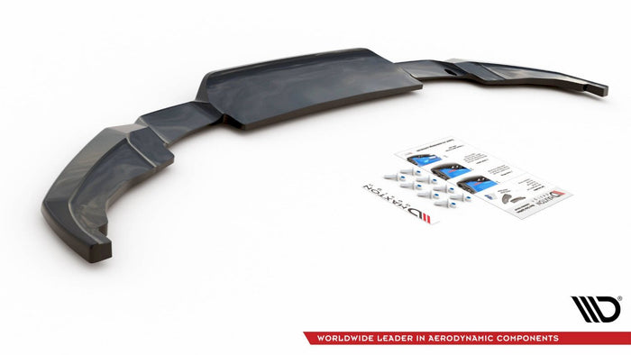 Maxton Design - CENTRAL REAR SPLITTER (W/ VERTICAL BARS) PEUGEOT 2008 MK2 (2019-2023)