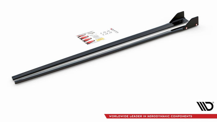Maxton Design - SIDE SKIRTS DIFFUSERS V.5 + FLAPS HYUNDAI I30 N MK3 / MK3 FL HATCHBACK / FASTBACK