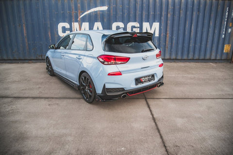 Maxton Design - REAR SIDE SPLITTERS V.6 + FLAPS HYUNDAI I30 N MK3 HATCHBACK