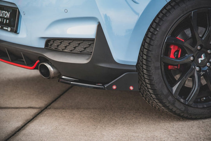 Maxton Design - REAR SIDE SPLITTERS V.6 + FLAPS HYUNDAI I30 N MK3 HATCHBACK