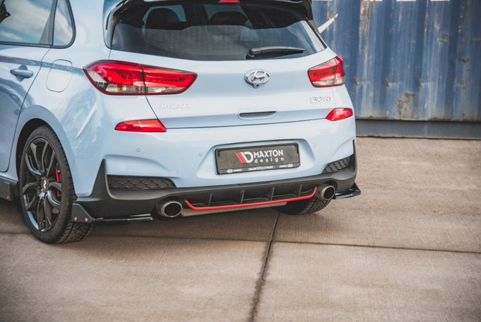 Maxton Design - REAR SIDE SPLITTERS V.6 + FLAPS HYUNDAI I30 N MK3 HATCHBACK