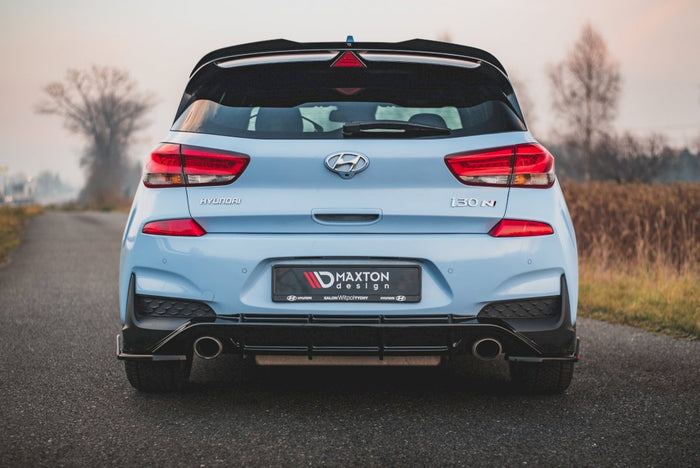 Maxton Design - REAR SIDE SPLITTERS V.7 + FLAPS HYUNDAI I30 N MK3 HATCHBACK