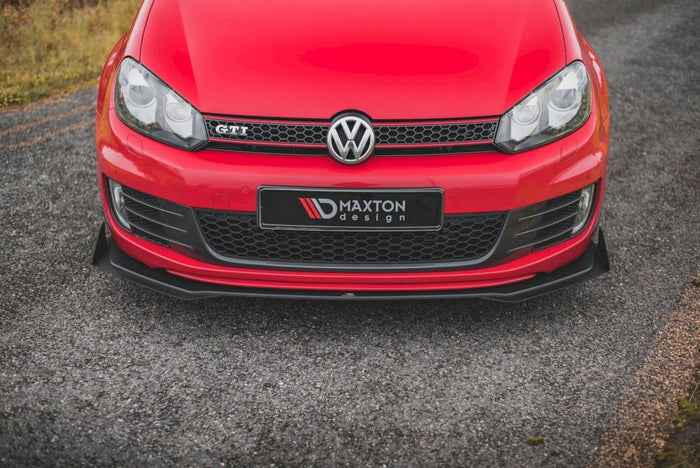 Maxton Design - STREET PRO FRONT SPLITTER V3 (+FLAPS) VW GOLF GTI MK6 (2008-2012)
