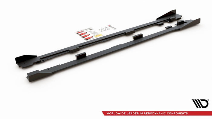 Maxton Design - STREET PRO SIDE SKIRTS DIFFUSERS (+FLAPS) VW GOLF GTI MK6 (2008-2012)