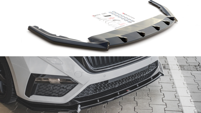 Maxton Design - FRONT SPLITTER V1 SKODA OCTAVIA RS MK4 (2020-2024)
