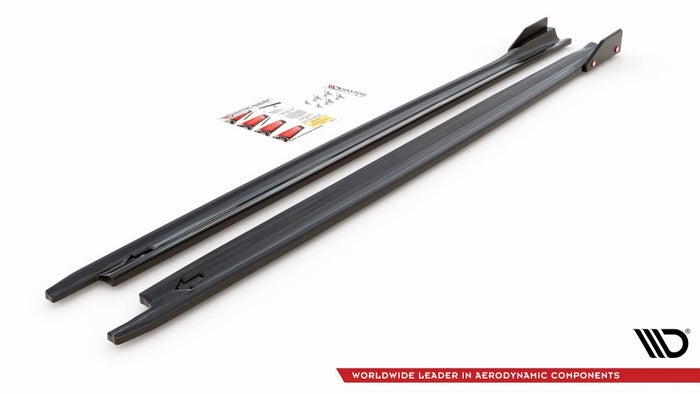 Maxton Design - SIDE SKIRTS DIFFUSERS V.2 + FLAPS SKODA OCTAVIA RS MK4