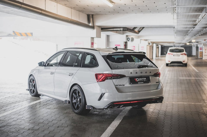 Maxton Design - REAR SIDE SPLITTERS V.2 + FLAPS SKODA OCTAVIA RS MK4