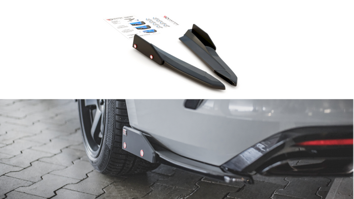 Maxton Design - REAR SIDE SPLITTERS V.2 + FLAPS SKODA OCTAVIA RS MK4