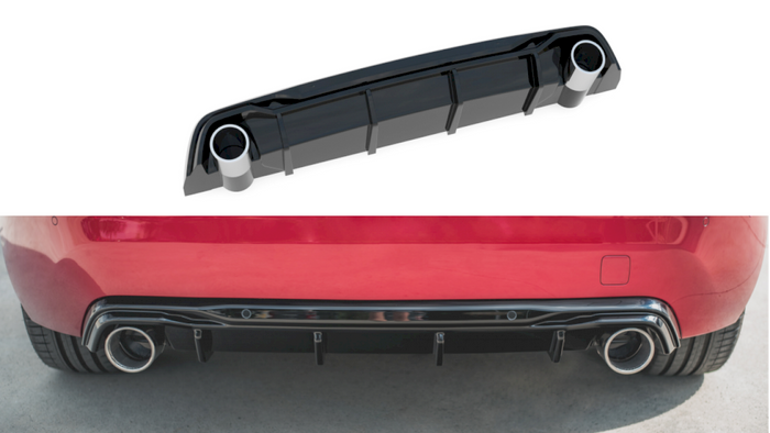 Maxton Design - REAR VALANCE + EXHAUST ENDS IMITATION PEUGEOT 308 GT MK2 FACELIFT (2017-2021)