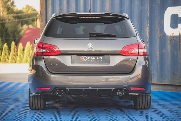 Maxton Design - REAR VALANCE + EXHAUST ENDS IMITATION PEUGEOT 308 SW MK2 FACELIFT (2017-2021)