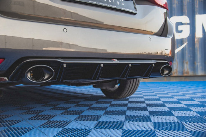 Maxton Design - REAR VALANCE + EXHAUST ENDS IMITATION PEUGEOT 308 SW MK2 FACELIFT (2017-2021)