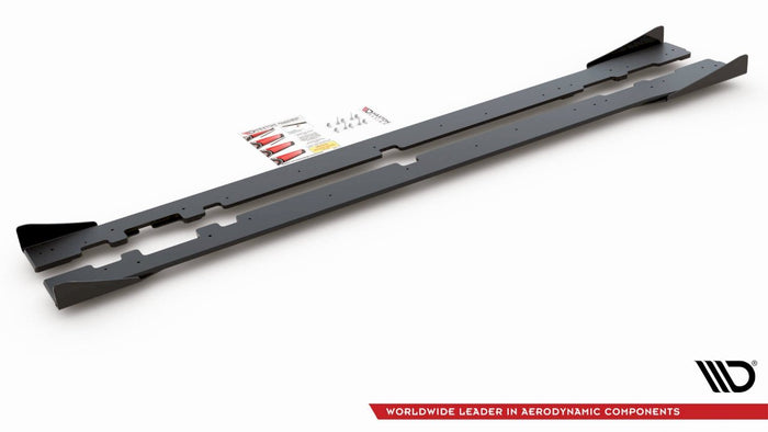 Maxton Design - Street PRO Side Skirts Diffusers + Flaps Mercedes-AMG C43 / AMG-Line Coupe C205