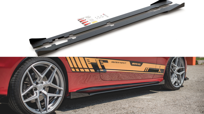 Maxton Design - Street PRO Side Skirts Diffusers + Flaps Mercedes-AMG C43 / AMG-Line Coupe C205
