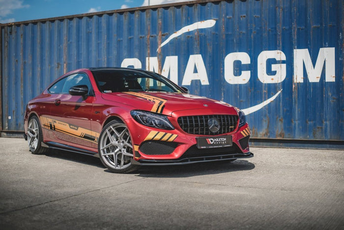Maxton Design -  Street PRO Front Splitter + Flaps Mercedes-AMG C43 / AMG-Line Coupe C205