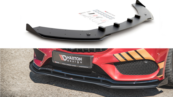 Maxton Design -  Street PRO Front Splitter + Flaps Mercedes-AMG C43 / AMG-Line Coupe C205
