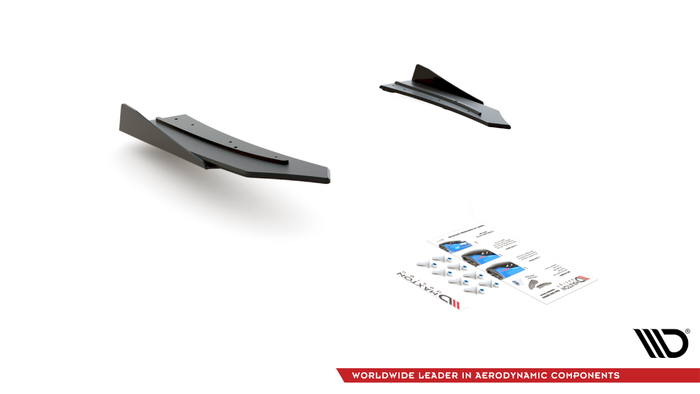 Maxton Design - STREET PRO DURABILITY REAR SIDE SPLITTERS (+FLAPS) MERCEDES-AMG C43 COUPE C205 (2016-)