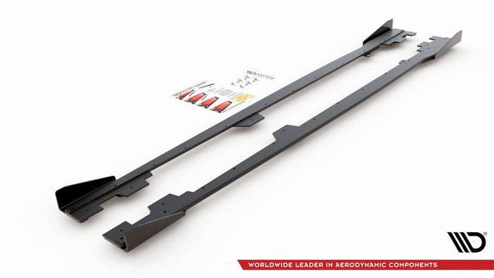 Maxton Design - STREET PRO DURABILITY SIDE SKIRTS DIFFUSERS (+FLAPS) BMW M135I F20 (2011-2015)
