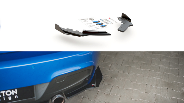 Maxton Design - STREET PRO DURABILITY REAR SIDE SPLITTERS (+FLAPS) BMW M135I F20 (2011-2015)